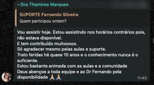 Depoimento — Thamires: trato feridas há quase 10 anos e o conhecimento nunca é suficiente