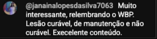 Depoimento — Janaina: muito interessante, excelente conteúdo